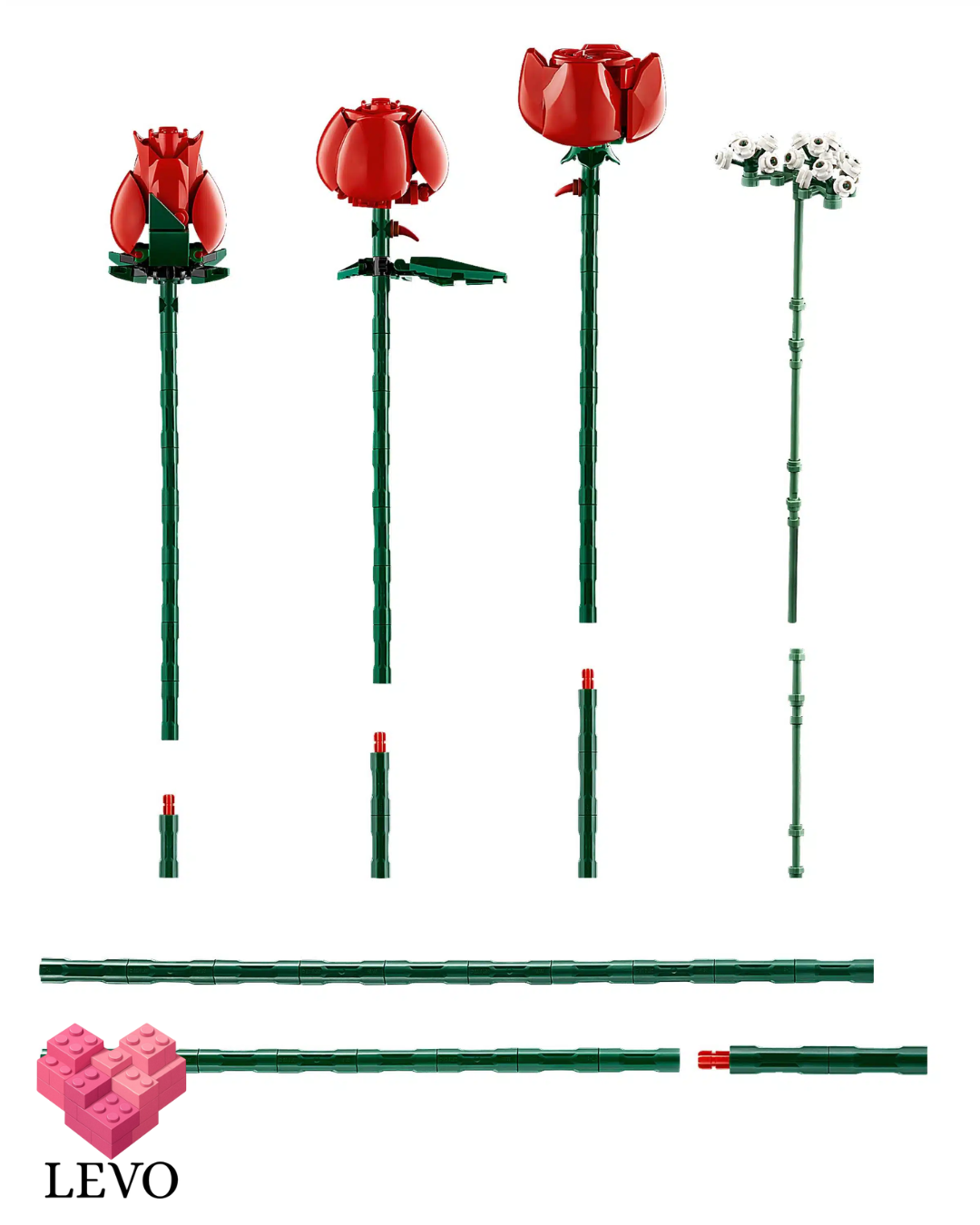 דגם זר ורדים-822 חלקים