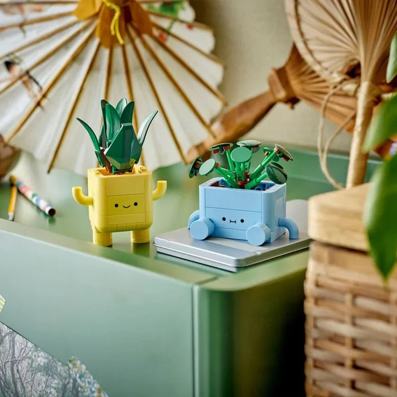 דגם זוג עציצים שמחים-217 חלקים