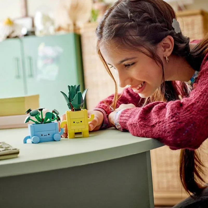 דגם זוג עציצים שמחים-217 חלקים