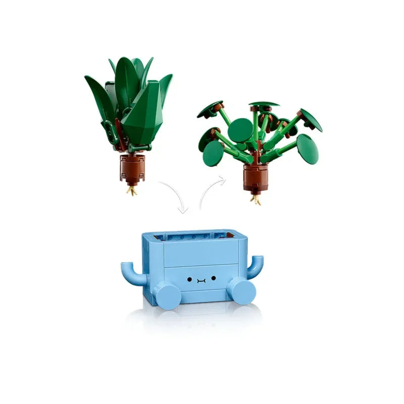 דגם זוג עציצים שמחים-217 חלקים